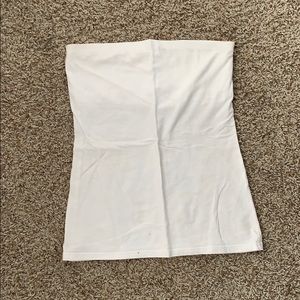 White strapless top
